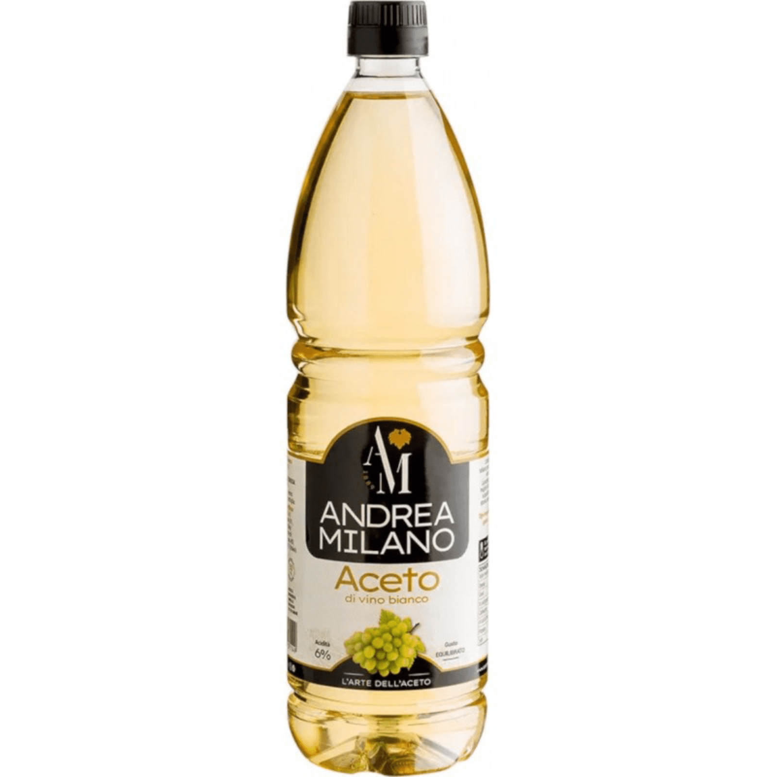 Бутилка бял винен оцет Andrea Milano 1 л – произведен в Италия, с 6% киселинност