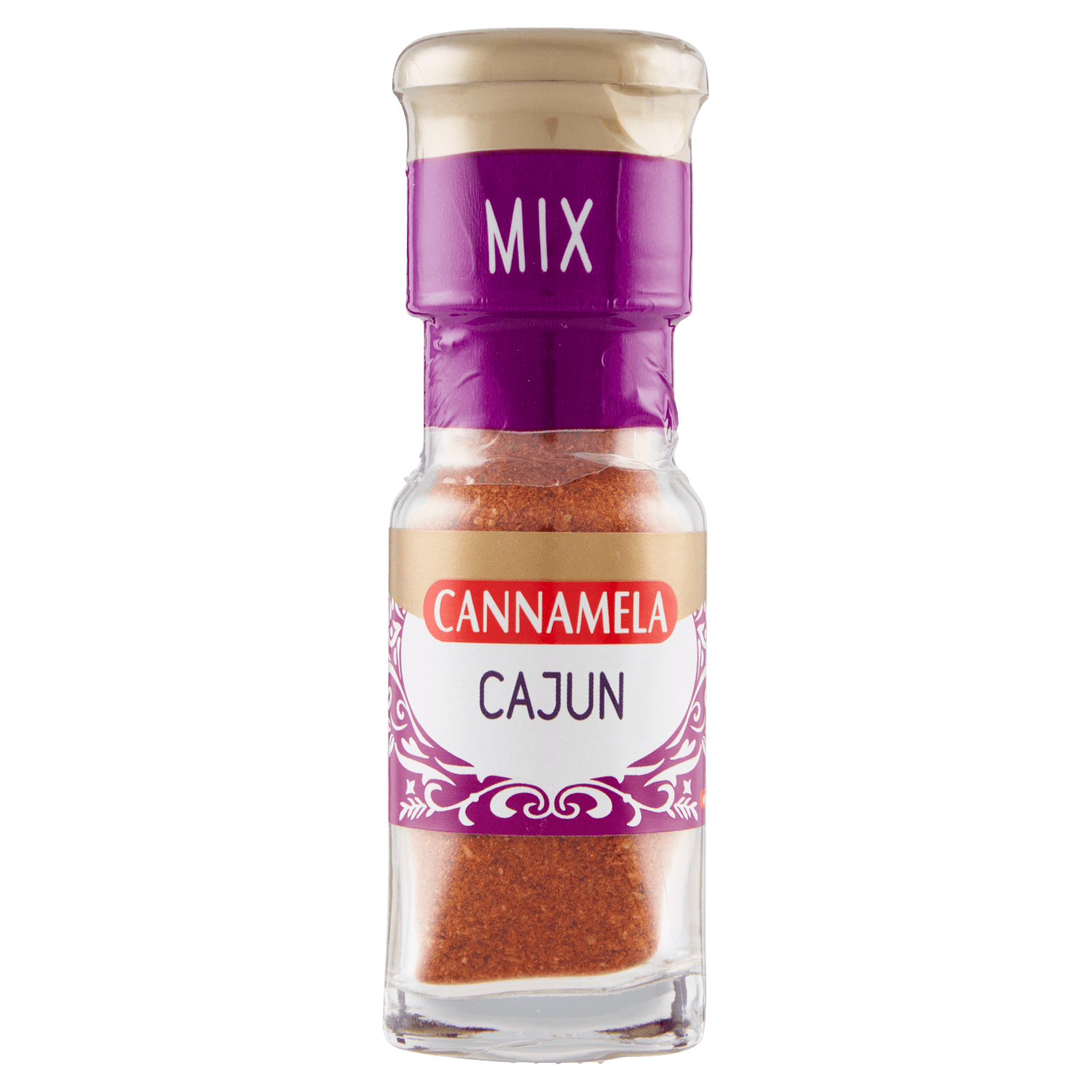 Бурканче Cannamela Микс Каджун 35 г с огнен етикет и червен капак