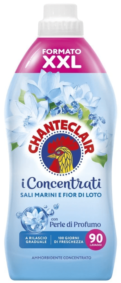 Омекотител Chante Clair XXL Концентрат Морска сол – бутилка 90 пранета с освежаващ син дизайн