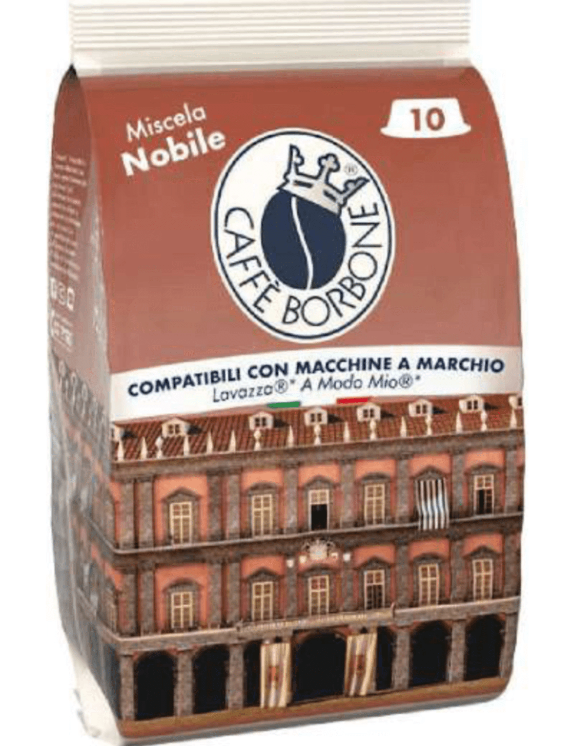 Кутия с 10 кафе капсули Borbone Nobile, съвместими с Lavazza A Modo Mio