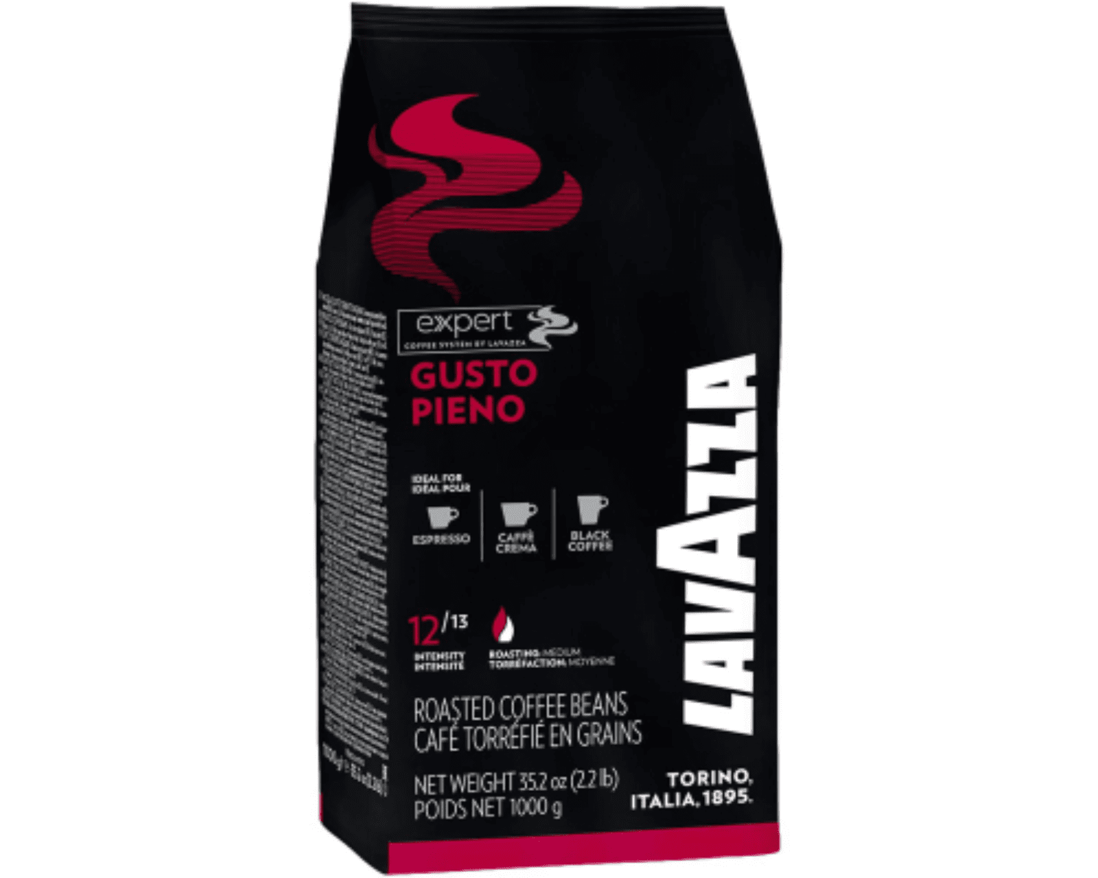 Пакет с 1 кг кафе на зърна Lavazza Expert Gusto Pieno