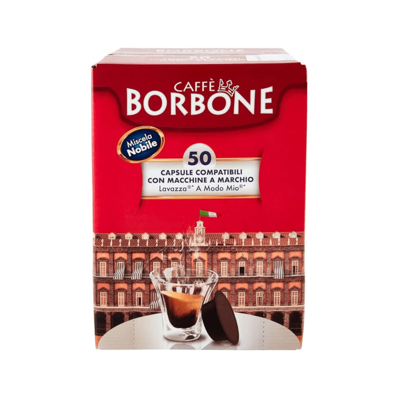 Пакет с 50 капсули Borbone Нобиле, съвместими с Lavazza A Modo Mio.