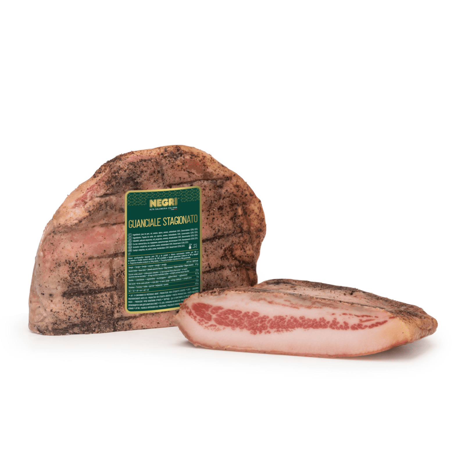 Guanciale Negri – италиански свински бузи, подправени и отлежавали.