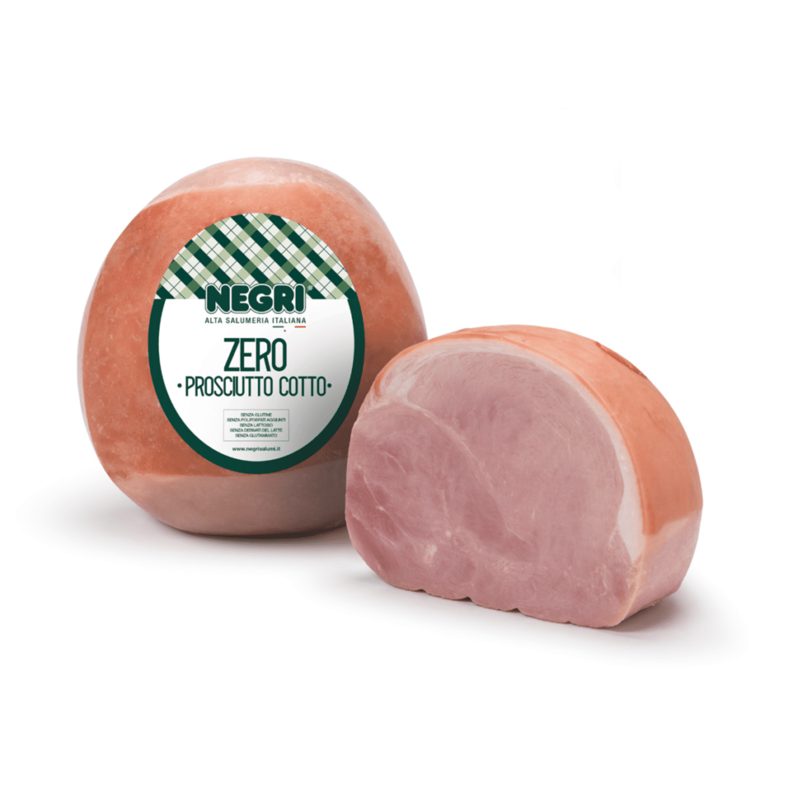 Опаковка прошуто Negri Cotto 0 – варено свинско прошуто, нарязано на тънки резени.