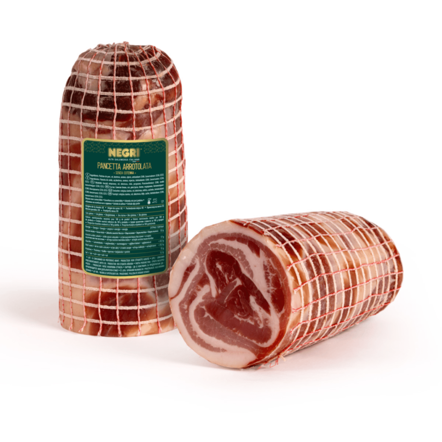 Италианска панчета на руло Negrisalumi – сушено месо от свински врат, бекон