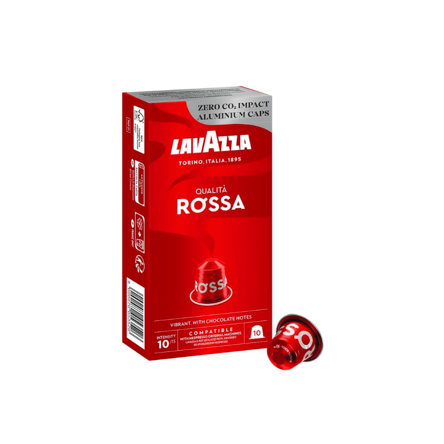 1158.png Кутия с 10 Nespresso‑съвместими алуминиеви капсули Lavazza Qualità Rossa