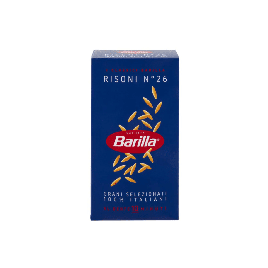 2046.png Опаковка паста Barilla Арпа фиде №26 500 г – малка форма паста за супи и бульони.