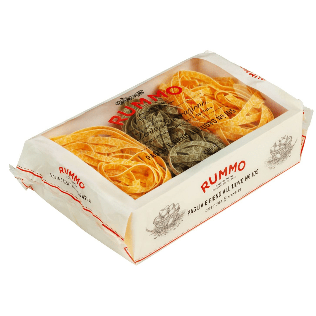 440225.png Пакет паста Талиатели Rummo №105 250 г – дълга, широка лентова паста в компактна опаковка