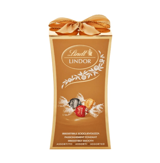 530270 Lindt Lindor Асорти Бонбони 75 г – разнообразие от шоколадови бонбони с кремообразно сърце, произведени от майсторите шоколатиери на Lindt.