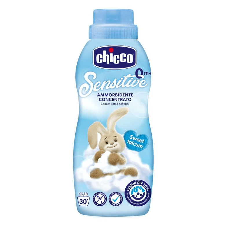 5307.png Бутилка концентриран омекотител Chicco Sweet Talcum 750 ml с аромат на сладък талк.