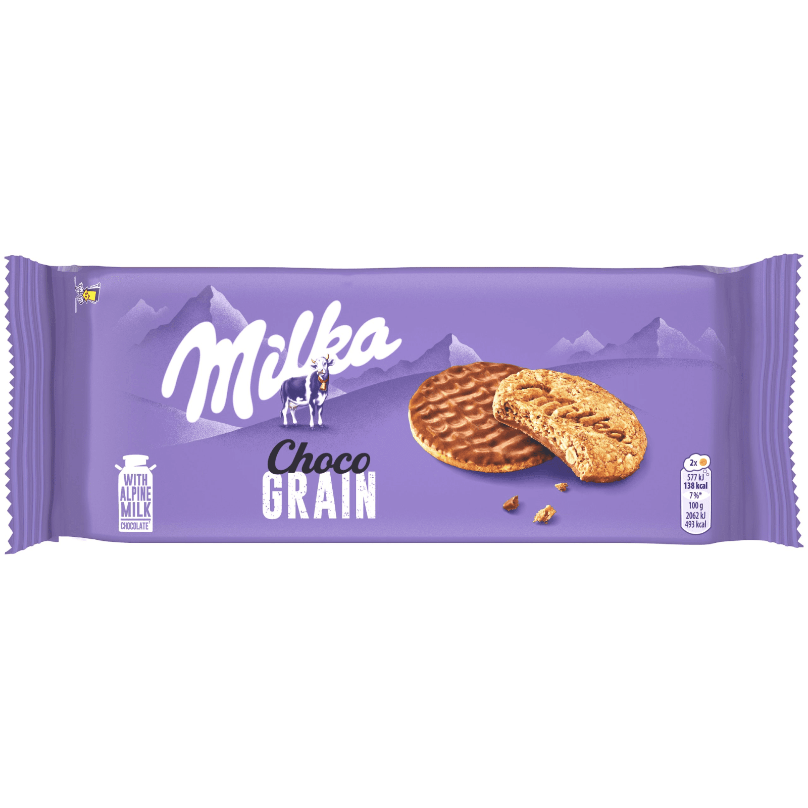 Milka Choco Grain бисквити, опаковка 126 г