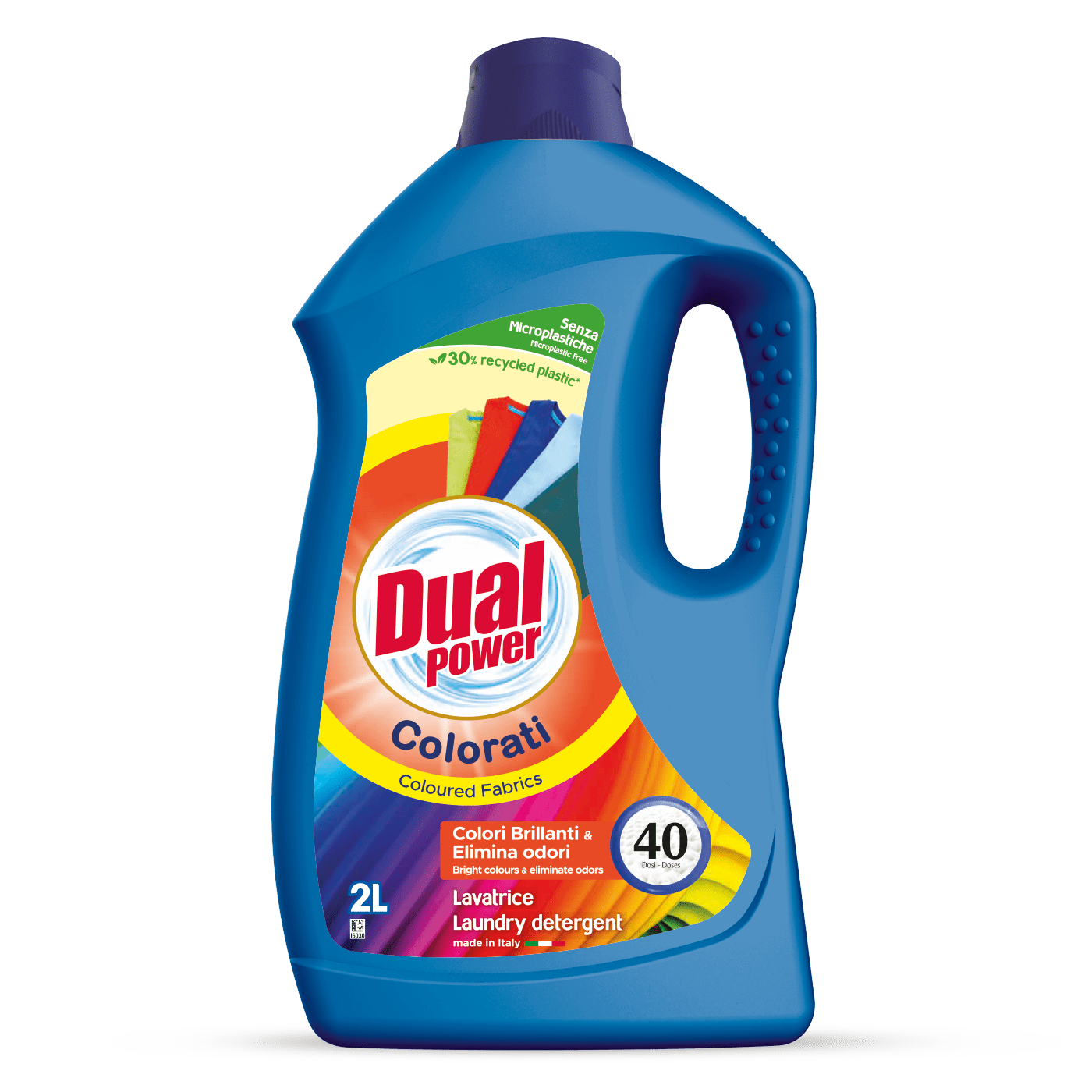 710060 Бутилка Dual Power течен препарат за цветно пране 2 L със защитна COLORFIX формула