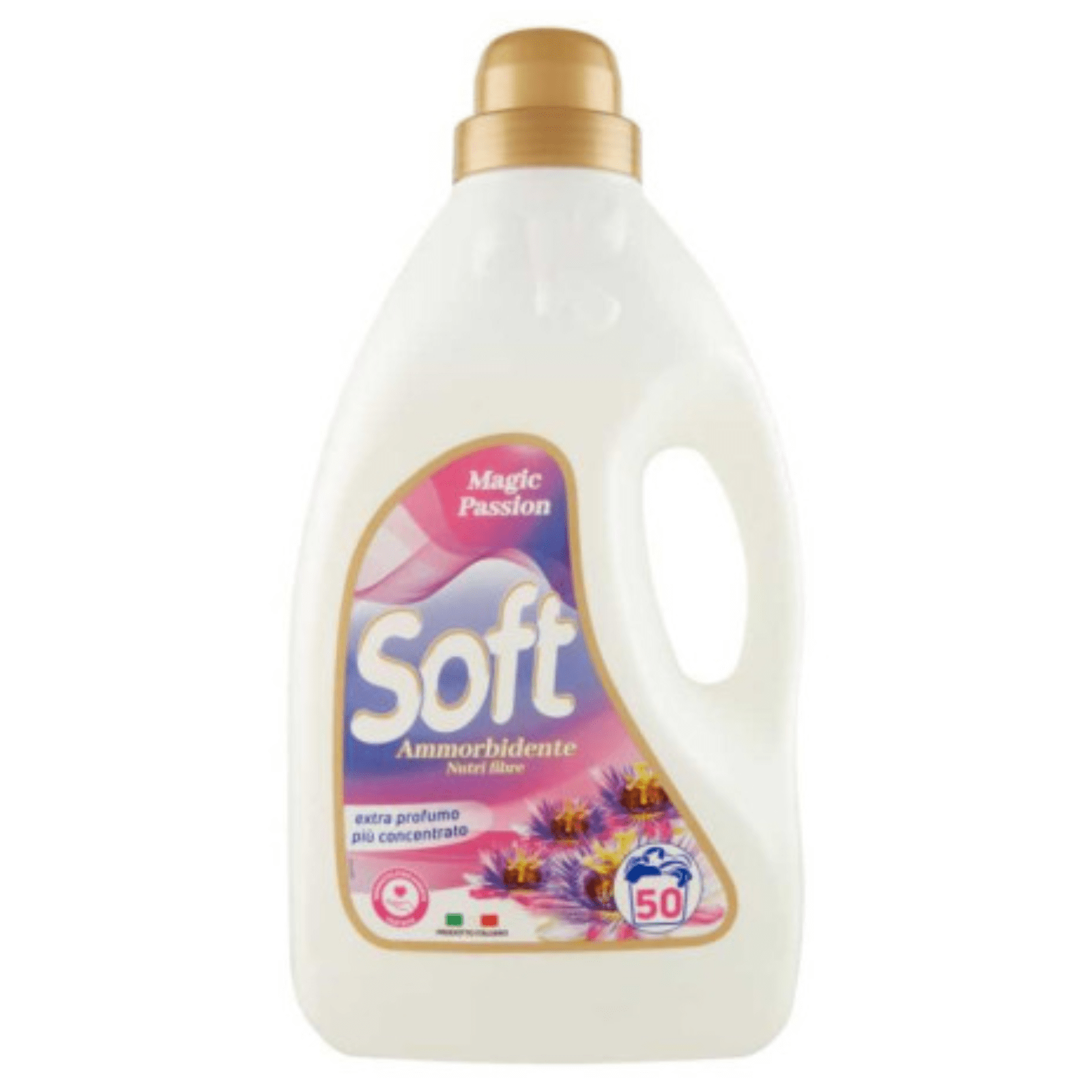 720060 Омекотител Soft Magic Passion 50 Пранета – бутилка с интензивен аромат и дълготрайна мекота за прането.