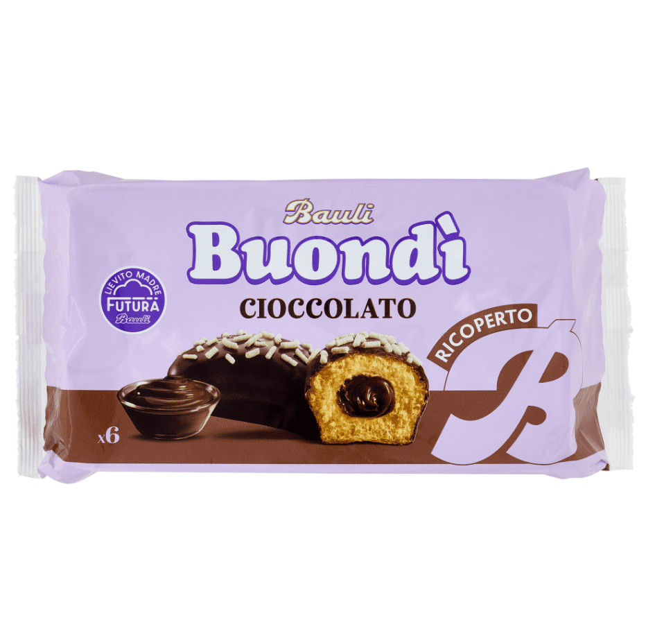 Опаковка с 6 броя шоколадови кексчета BUONDI 276 г.