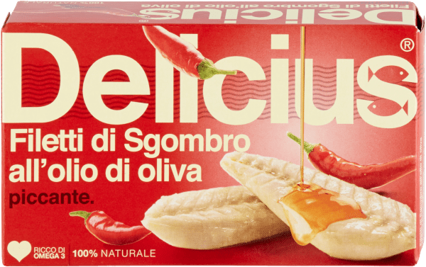 922 Бурканче пикантно гриловано филе скумрия Delicius в маслиново масло 125 г