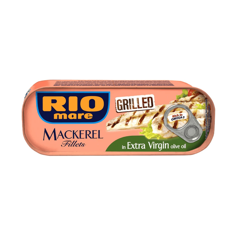 943 Консерва с грилована скумрия в екстра върджин маслиново масло RIO MARE – здравословен и вкусен избор.