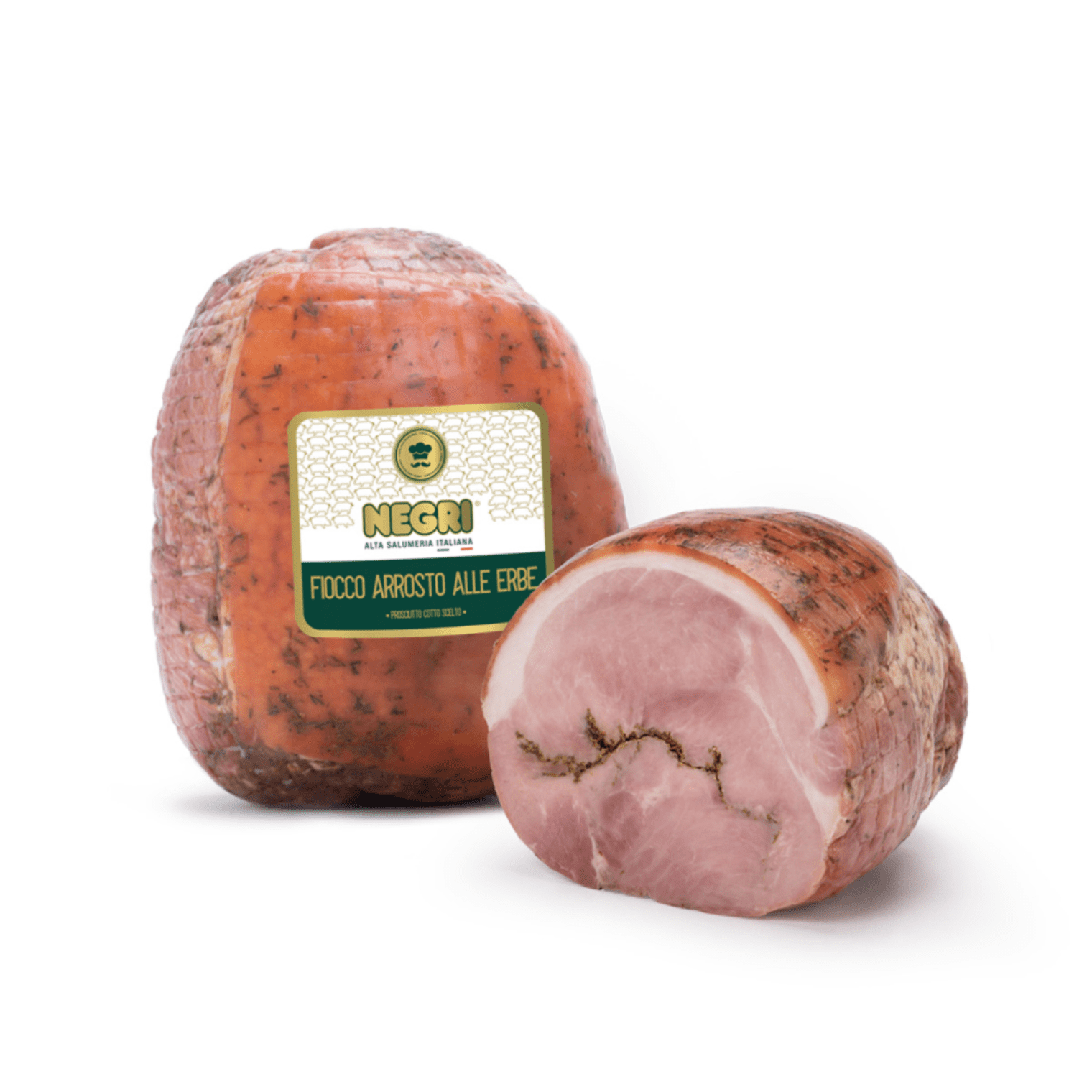 Опаковка прошуто Negri, печено с билки, нарязано на тънки резени.